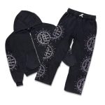 Mixed Emotion Eclipse Rhinestone Tracksuit Grey