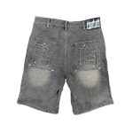Mixed Emotion Paisley Denim Grey Shorts