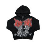 Mixed Emotional Brand Graffiti Black Hoodie