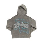 Mixed Emotional Grey Rhinestone Hoodie