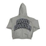 Mixed Emotional Last Grey Rhinestone Hoodie