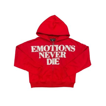 Mixed Emotional Never End Red Hoodie