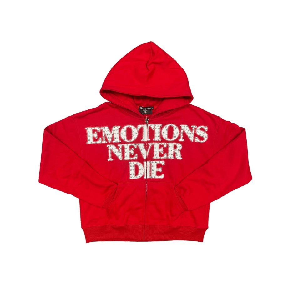 Mixed Emotional Never End Red Hoodie Mixed Emotional Never End Red Hoodie