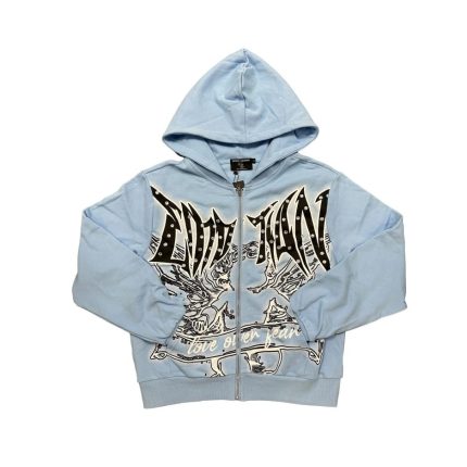 Mixed Emotions Blue “Graffiti” Rhinestone Hoodie